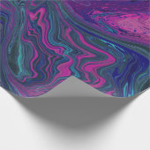 トレンディーピンクとブルーのマーリングデザイン ラッピングペーパー (角)