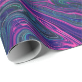 トレンディーピンクとブルーのマーリングデザイン ラッピングペーパー (ロールコーナー)