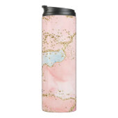 トレンディーピンクと金ゴールドグリッター瑪瑙 タンブラー (回転右)