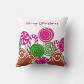 トレンディーピンクのクリスマスジンジャーパン クッション (裏面)