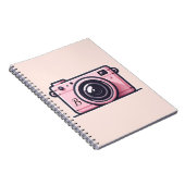 トレンディーピンクのスナップショットカメラ撮影 ノートブック (右側)