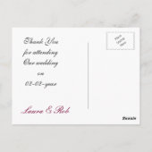 トレンディーピンクのフローラカサンキューード ポストカード (裏面)