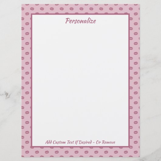 トレンディーピンクのリップキスパタパーソナライズされたーン (正面)