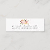 トレンディーピンクの花バーガンディWebサイ結婚ト スキニー名刺 (正面)