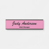 トレンディーピンクはっきりしたプロフェッショナルプモダンラン サインプレート (正面)