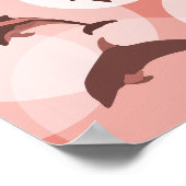 トレンディーピンクウェーブジャンピングドルフィンポスター ポスター (角)