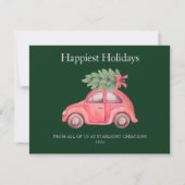 トレンディーピンクカービジネスホリデーカード シーズンカード (正面)