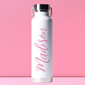 トレンディーピンクガールズ名手書きスクリプトカスタム ウォーターボトル