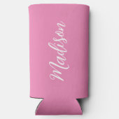 トレンディーピンクガールズ名手書きスクリプトカスタム スリム缶クーラー (裏面)