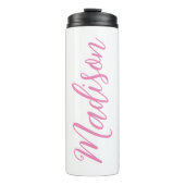 トレンディーピンクガールズ名手書きスクリプトカスタム タンブラー (正面)