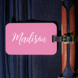 トレンディーピンクガールズ名手書きスクリプトカスタム ラゲッジタグ