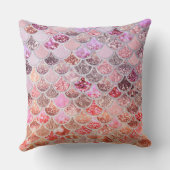 トレンディーピンクグラデーショングリッターマーメイドフィッシュはかりで測 クッション (裏面)