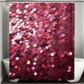 トレンディーピンクグリッターシャワーカーテン シャワーカーテン