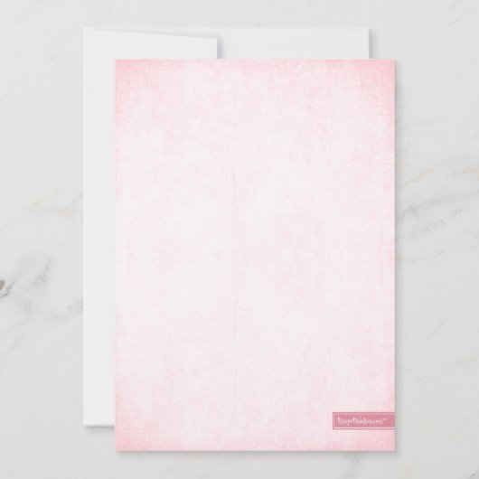 トレンディーピンクグリッタースウィート16パーティー 招待状 (裏面)