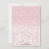 トレンディーピンクグリッター&レオパードプリントグラデーションデザイン 招待状 (裏面)