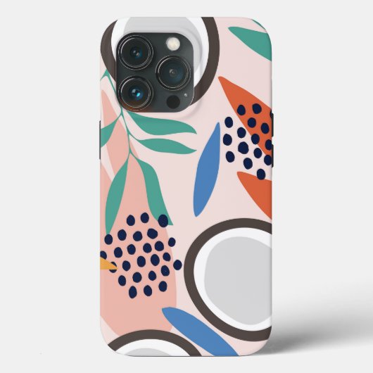 トレンディーピンクグリーンブルー赤面ココナッツタフケース Case-Mate iPhoneケース (裏面)