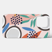 トレンディーピンクグリーンブルー赤面ココナッツタフケース Case-Mate iPhoneケース (裏面 (横))