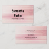 トレンディーピンクコンテンポラリーエグゼクティブマネージャ 名刺 (正面/裏面)