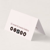 トレンディーピンクスイーツケーキベーカリー 名刺 (裏面)