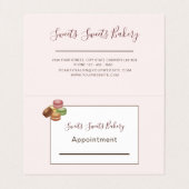 トレンディーピンクスイーツケーキベーカリー 名刺 (内部フラット)