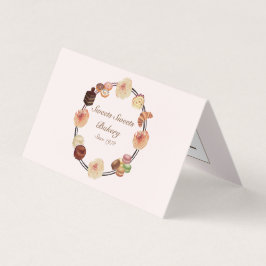 トレンディーピンクスイーツケーキベーカリー 名刺