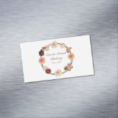 トレンディーピンクスイーツベーカリー水彩フローラ マグネット名刺 (インサイチュ)