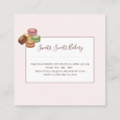 トレンディーピンクスイーツベーカリー スクエア名刺 (裏面)