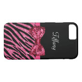 トレンディーピンクゼブラフェイクプリントグリッツ弓 Case-Mate iPhoneケース (裏面(横))