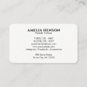 トレンディーピンクターコイズブルーウォーター色のストライプ 名刺 (裏面)