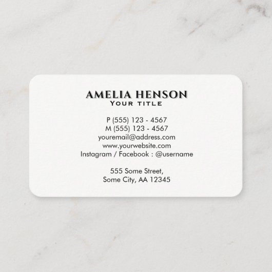 トレンディーピンクターコイズブルーウォーター色のストライプ 名刺 (裏面)