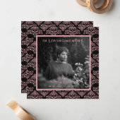 トレンディーピンクダカスタムマスク写真葬儀愛する人々 ノートカード (正面/裏面インサイチュ)