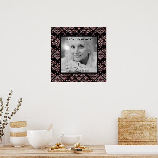 トレンディーピンクダカスタムマスク写真葬儀愛する人々 ポスター (キッチン)