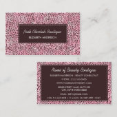 トレンディーピンクチーテプリントガーリー美しいブティック 名刺 (正面/裏面)