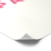 トレンディーピンクトーク30歳の誕生日サイン ポスター (角)