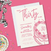 トレンディーピンクトーク30歳の誕生日 招待状