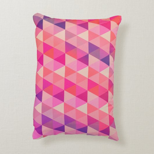 トレンディーピンクパープルジオメトリパターン アクセントクッション (裏面(縦))