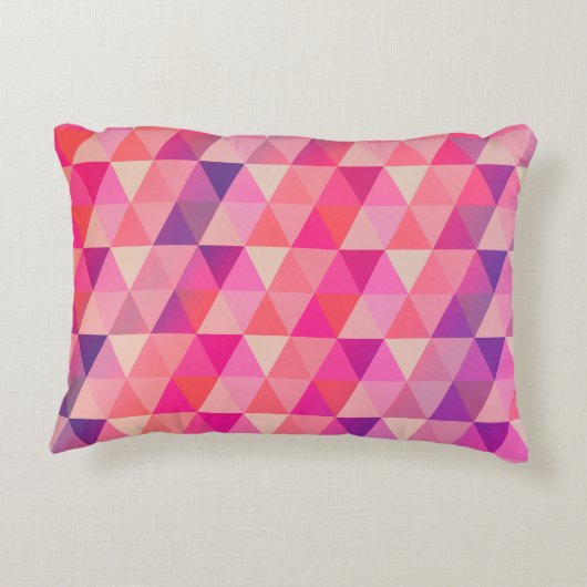 トレンディーピンクパープルジオメトリパターン アクセントクッション (裏面)