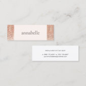 トレンディーピンクフェイクバラ金ゴールドシークイン美しいサロン スキニー名刺 (正面/裏面)