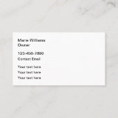 トレンディーピンクフロッグファッションブティックビジネスカード 名刺 (裏面)