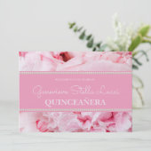 トレンディーピンクフローラキンセアニラパーティの招待状 招待状 (スタンド正面)