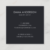 トレンディーピンクフローラケーキパティセリーカップケーキベーカリー スクエア名刺 (裏面)