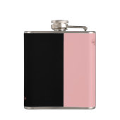 トレンディーピンクブラックグリッターシパーソナライズされたックグラム フラスク (裏面)