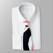 トレンディーピンクブラック抽象芸術パタストライプーン ネクタイ (タイ)