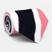 トレンディーピンクブラック抽象芸術パタストライプーン ネクタイ (ロール)