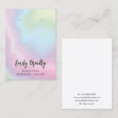 トレンディーピンクブルーグリーンジュエリーイヤリングディスプレイ 名刺 (正面/裏面)