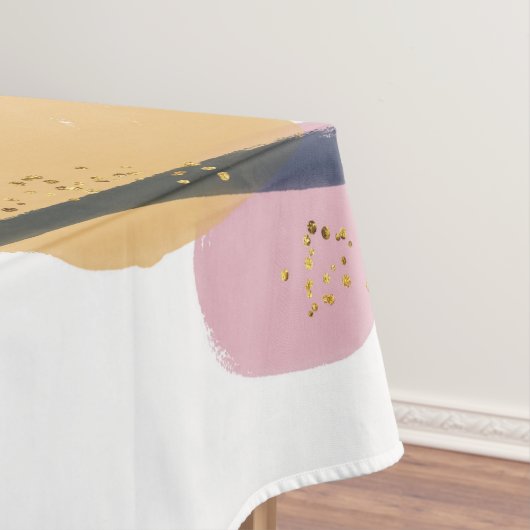 トレンディーピンクブルーストローク抽象芸術クリエイティブアート テーブルクロス (インサイチュ)