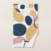 トレンディーピンクブルーストローク抽象芸術クリエイティブアート バスタオルセット (ハンドタオル)