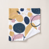 トレンディーピンクブルーストローク抽象芸術クリエイティブアート バスタオルセット (ウォッシュタオル)