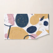 トレンディーピンクブルーストローク抽象芸術クリエイティブアート バスタオルセット (ハンドタオル)