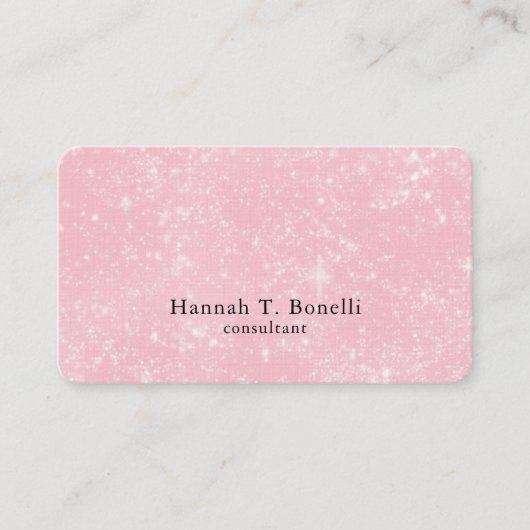 トレンディーピンクプレーンクリエイティブモダンフェミニン 名刺 (正面)